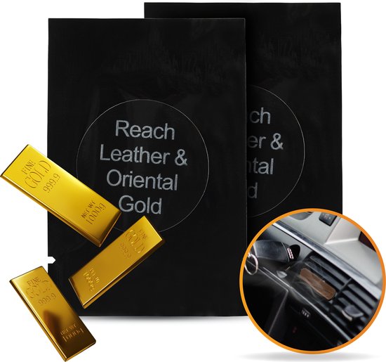R2B Autoparfum Rijk Leer & Oosters Goud Navulling